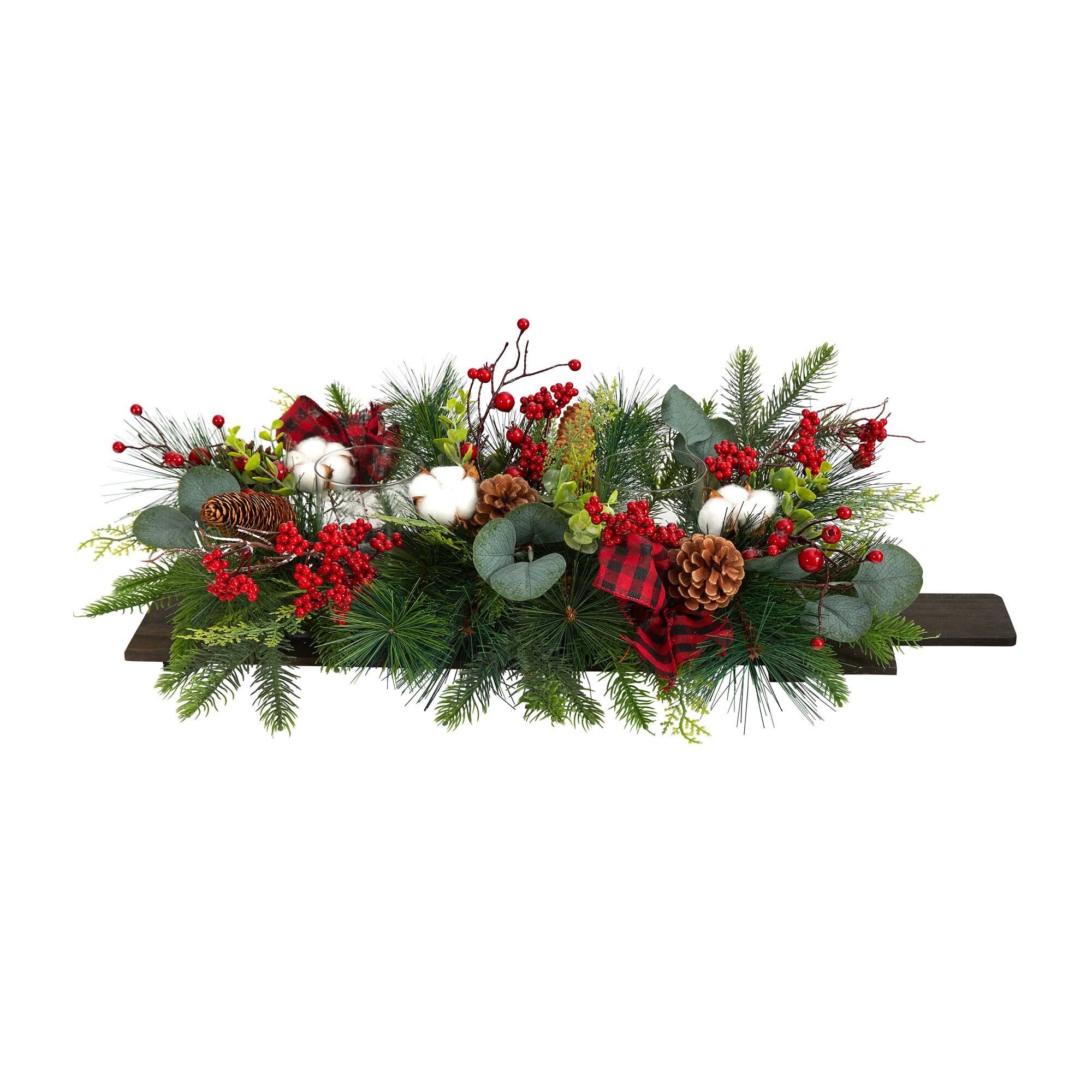24" Berries, Pinecones & Eucalyptus Arrangement